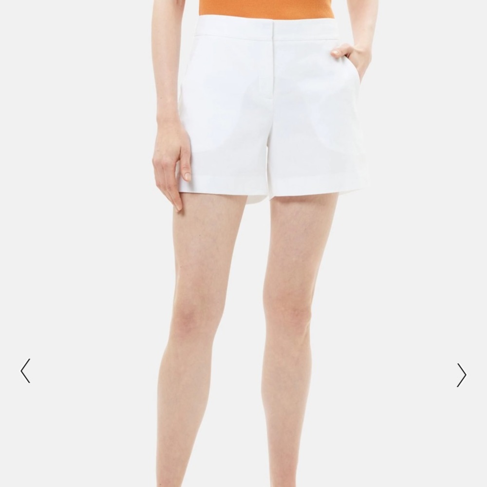 Theory White Linen Short, New with tags